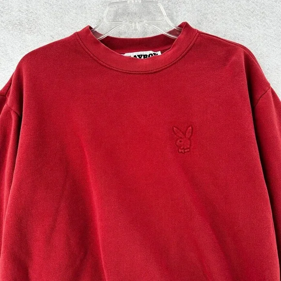 Playboy X Pacsun Sweatshirt Womens SMALL Red‎ Bunny Long Sleeve Crew Neck - Picture 5 of 14